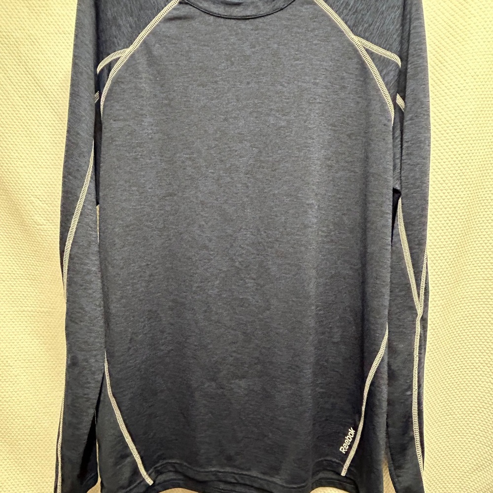 Reebok Gray Long Sleeve Athletic Sporty